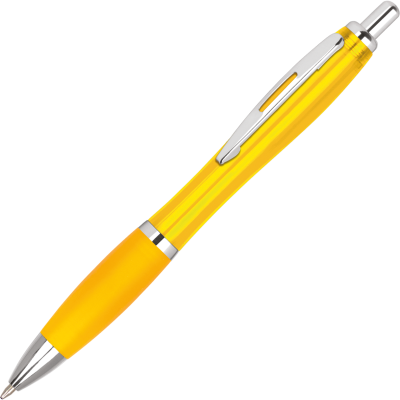 Picture of CONTOUR STANDARD BALL PEN - TRANSLUCENT YELLOW