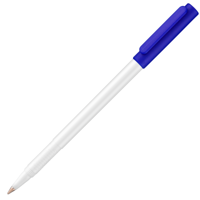 Picture of CORPORATE CAP BALL PEN - WHITE - BLUE