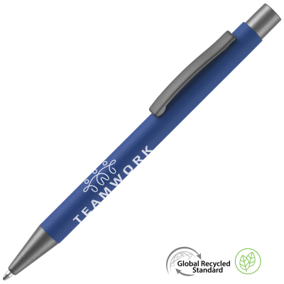 Picture of ERGO SOFT FEEL GRS RECYCLED BALL PEN - MEDIUM BLUE