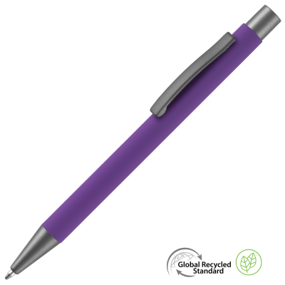 Picture of ERGO SOFT FEEL GRS RECYCLED BALL PEN - PURPLE