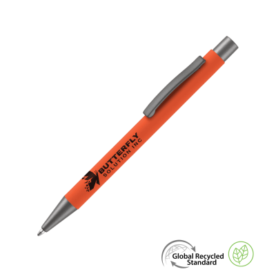 Picture of ERGO SOFT FEEL GRS RECYCLED BALL PEN - ORANGE