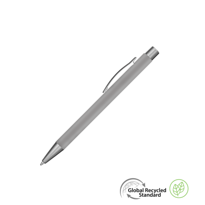 Picture of ERGO SOFT FEEL GRS RECYCLED BALL PEN - GREY