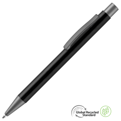 Picture of ERGO GRS RECYCLED METAL BALL PEN - BLACK