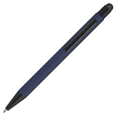 Picture of ERGO-I SOFT FEEL METAL BALL PEN with Stylus - Blue