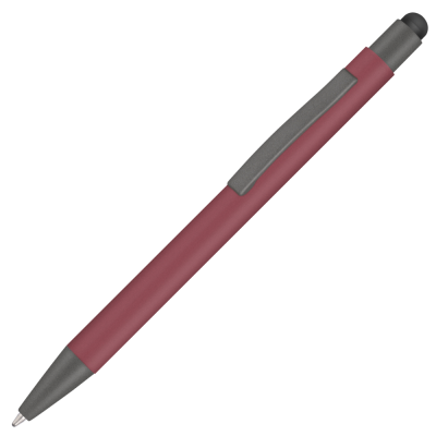 Picture of ERGO-I SOFT FEEL METAL BALL PEN with Stylus - Red