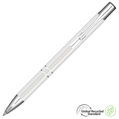 Picture of ELECTRA CLASSIC GRS RECYCLED METAL BALL PEN - WHITE