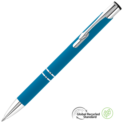 Picture of ELECTRA CLASSIC GRS RECYCLED SOFT FEEL BALL PEN - AQUA