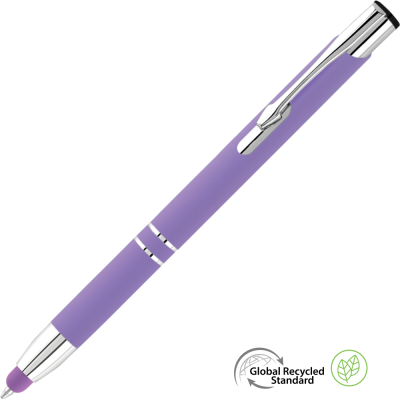 Picture of ELECTRA CLASSIC GRS RECYCLED SOFT FEEL METAL BALL PEN with Stylus - Lilac