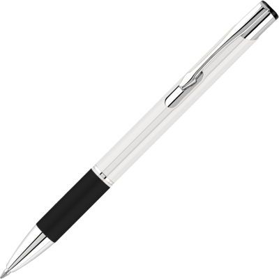 Picture of ELECTRA SATIN GRIP METAL BALL PEN - WHITE