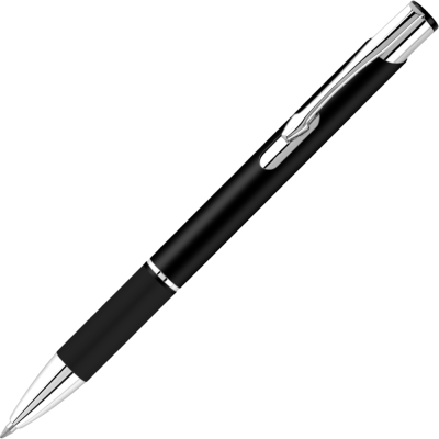 Picture of ELECTRA SATIN GRIP METAL BALL PEN - BLACK