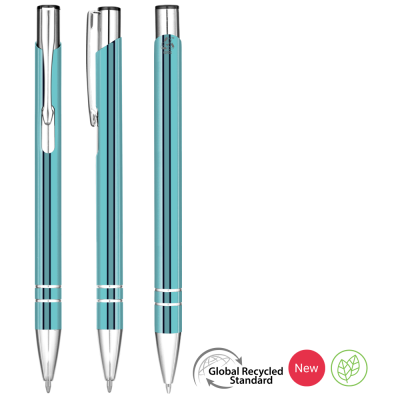 Picture of ELECTRA GRS RECYCLED METAL BALL PEN - LIGHT BLUE.