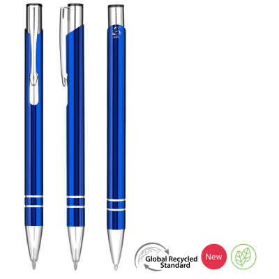 Picture of ELECTRA GRS RECYCLED METAL BALL PEN - DARK BLUE