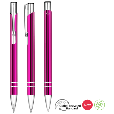 Picture of ELECTRA GRS RECYCLED METAL BALL PEN - PINK.