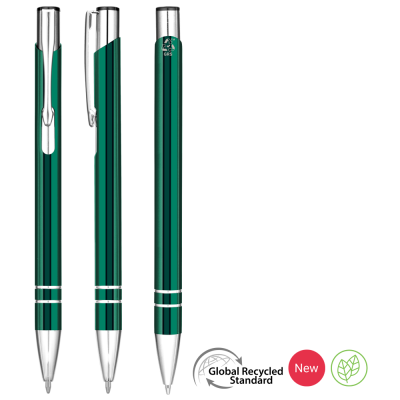 Picture of ELECTRA GRS RECYCLED METAL BALL PEN - GREEN