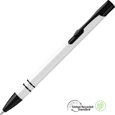 Picture of ELECTRA NOIR GRS RECYCLED BALL PEN - WHITE