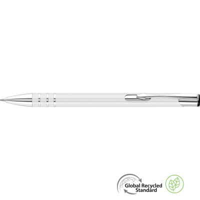 Picture of ELECTRA INKREDIBLE GRS RECYCLED METAL ROLLERBALL PEN - WHITE