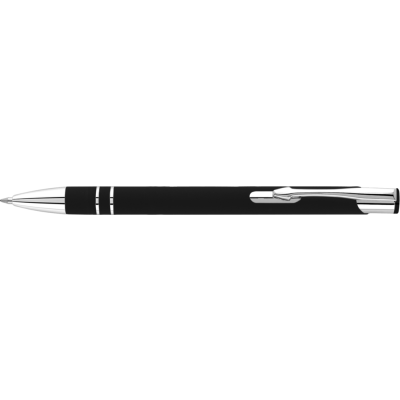 Picture of ELECTRA SOFT FEEL METAL BALL PEN - BLACK (BLUE INK)