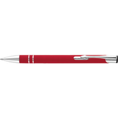 Picture of ELECTRA SOFT FEEL METAL BALL PEN - RED (BLUE INK)