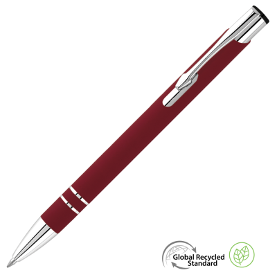 Picture of ELECTRA GRS RECYCLED SOFT FEEL METAL BALL PEN - BURGUNDY