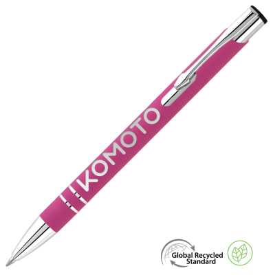 Picture of ELECTRA GRS RECYCLED SOFT FEEL METAL BALL PEN - PINK