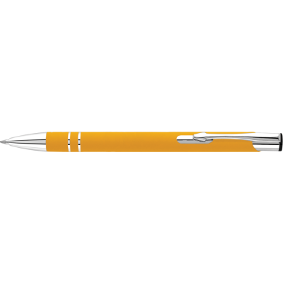 Picture of ELECTRA SOFT FEEL METAL BALL PEN - YELLOW (BLUE INK)