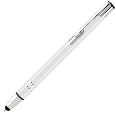 Picture of ELECTRA METAL TOUCH STYLUS BALL PEN - WHITE