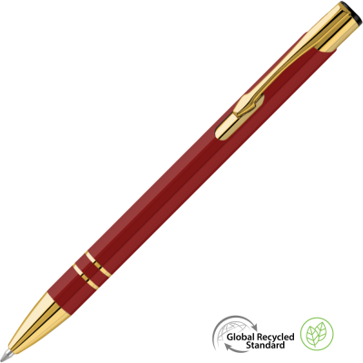 Picture of ELECTRA ORO GRS RECYCLED METAL BALL PEN - RED