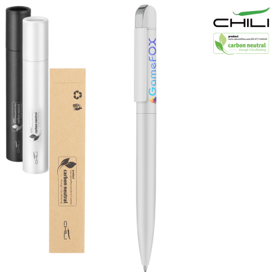 Picture of FOLK SOFT FEEL RECYCLED METAL BALL PEN BY CHILI - WHITE