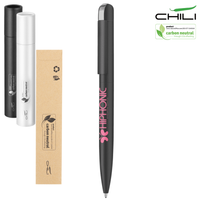 Picture of FOLK SOFT FEEL RECYCLED METAL BALL PEN BY CHILI - BLACK