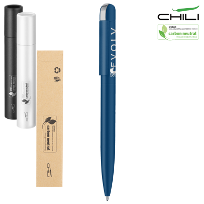 Picture of FOLK SOFT FEEL RECYCLED METAL BALL PEN BY CHILI - BLUE