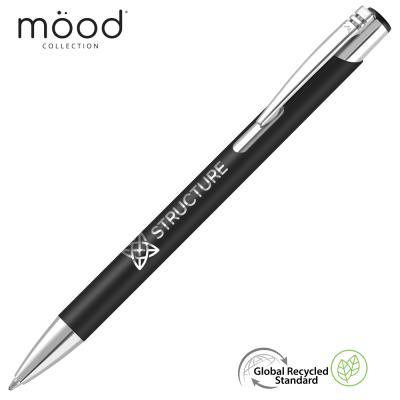 Picture of MOOD GRS RECYCLED SOFT FEEL METAL BALL PEN - BLACK