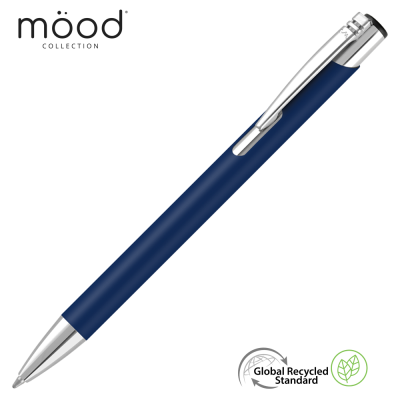 Picture of MOOD GRS RECYCLED SOFT FEEL METAL BALL PEN - NAVY BLUE