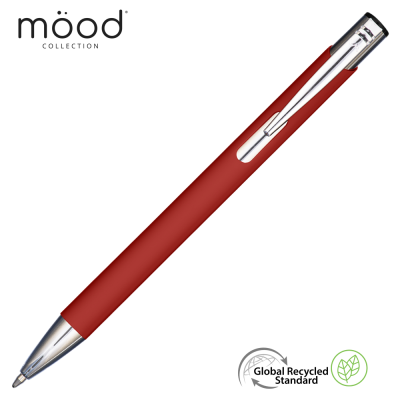 Picture of MOOD GRS RECYCLED SOFT FEEL METAL BALL PEN - RED