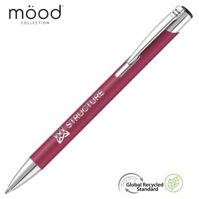 Picture of MOOD GRS RECYCLED SOFT FEEL METAL BALL PEN - MAGENTA