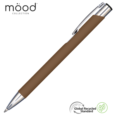 Picture of MOOD GRS RECYCLED SOFT FEEL METAL BALL PEN - BROWN