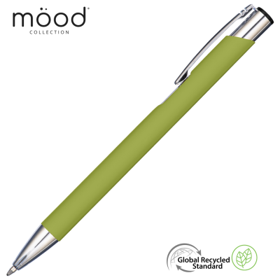 Picture of MOOD GRS RECYCLED SOFT FEEL METAL BALL PEN - LIME GREEN