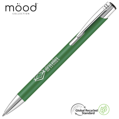 Picture of MOOD GRS RECYCLED SOFT FEEL METAL BALL PEN - GREEN