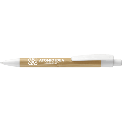 Picture of PANDA BAMBOO BALL PEN - WHITE