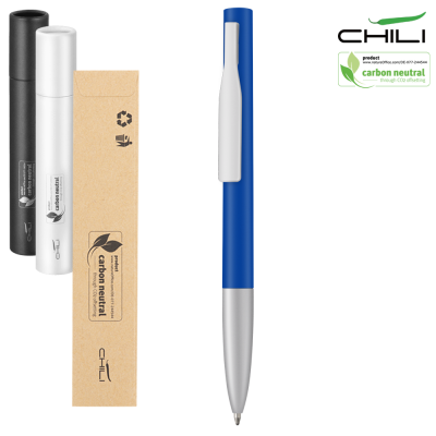 Picture of PEGI SOFT FEEL METAL RECYCLED BALL PEN BY CHILI - BLUE