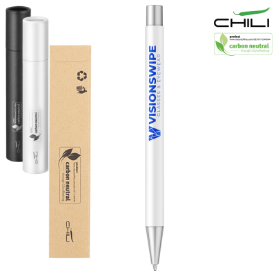 Picture of PAR SOFT FEEL RECYCLED METAL BALL PEN BY CHILI - WHITE