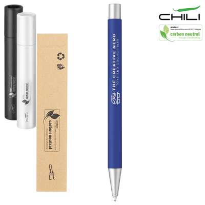 Picture of PAR SOFT FEEL RECYCLED METAL BALL PEN BY CHILI - BLUE