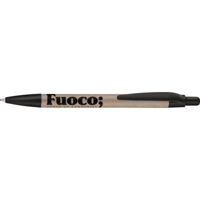 Picture of STRAWKRAFT RECYCLED PAPER BALL PEN - BLACK