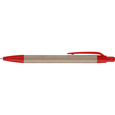 Picture of STRAWKRAFT RECYCLED PAPER BALL PEN - RED