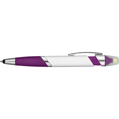 Picture of SPECTRUM HI-MAX 2 in 1 Highlighter Ball Pen - Purple.