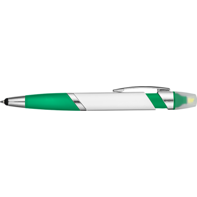 Picture of SPECTRUM HI-MAX 2 in 1 Highlighter Ball Pen - Green.