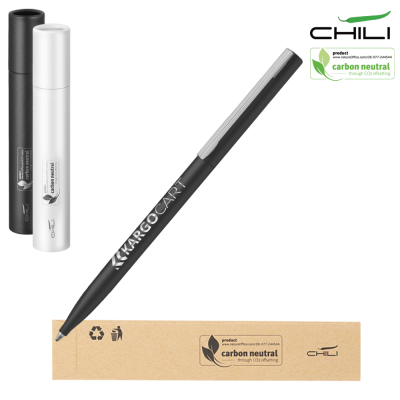 Picture of SARI SOFT FEEL METAL RECYCLED BALL PEN BY CHILI - SILVER