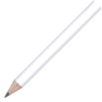 Picture of MINI WOOD PENCIL with No Eraser - White