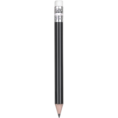 Picture of MINI WOOD PENCIL with Eraser - Black