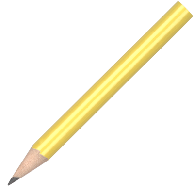 Picture of MINI WOOD PENCIL with No Eraser - Yellow