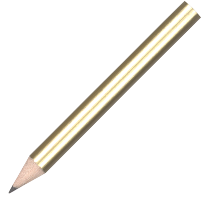 Picture of MINI WOOD PENCIL with No Eraser - Gold